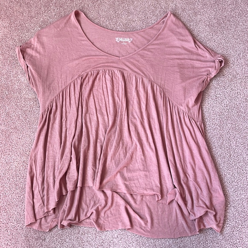 Mudd Pink Flowy Top Size L